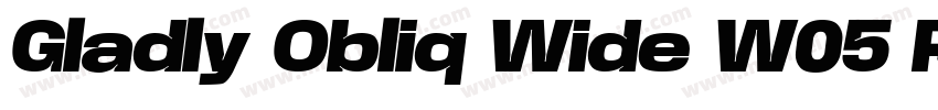 Gladly Obliq Wide W05 Regular字体转换